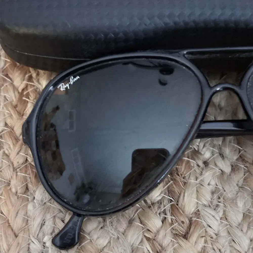 VINTAGE B&L RAY BAN W0325 BLACK NYLON G15 CATS 5000 SKI GLACIER SUNGLASSES MINT